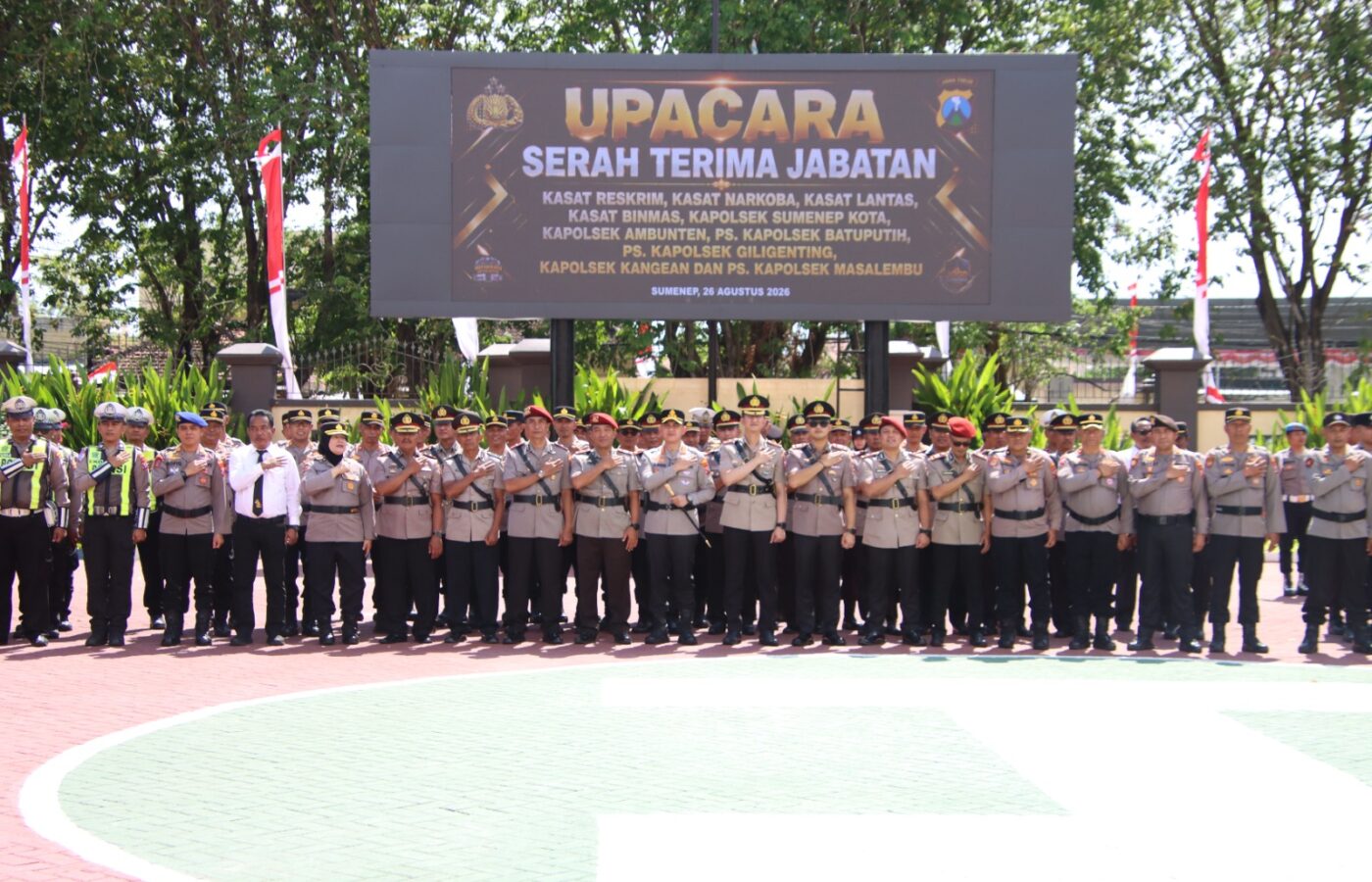 KAPOLRESTA SUMENEP PIMPIN  SERTIJAB PEJABAT UTAMA DAN KAPOLSEK ” JAGA INTEGRITAS, PROFESIONALISME DAN DEDIKASI “