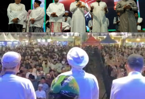 BAHAGIA, DAMAI DAN HARMONIS, BUPATI SUMENEP BERSAMA 1000 SISWA SMA/MA DAN MASYARAKAT GEMAKAN SHOLAWAT